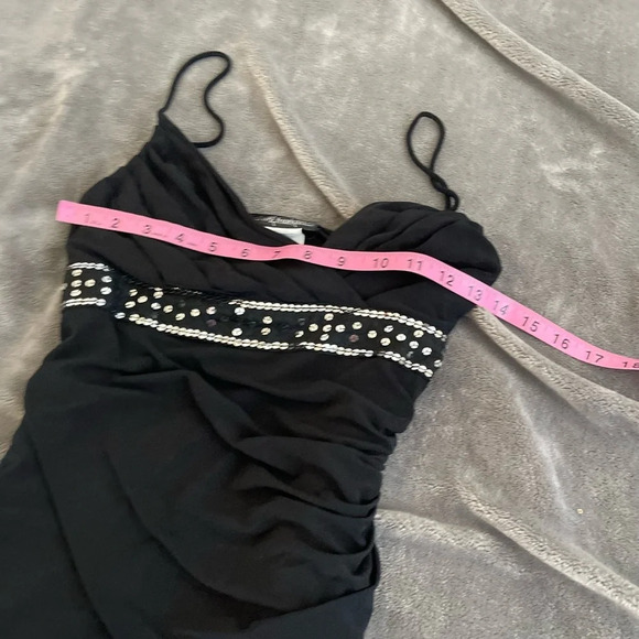 City Triangles Vintage Black Sequin Dress Y2K - Picture 5 of 6